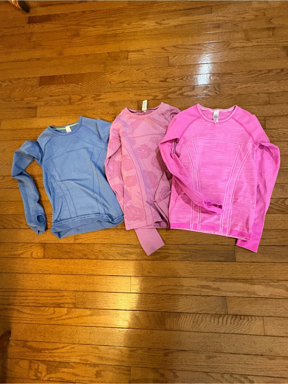 Ivivva Girls' Long Sleeve Active Tees in Pink and Blue - Pack of 3